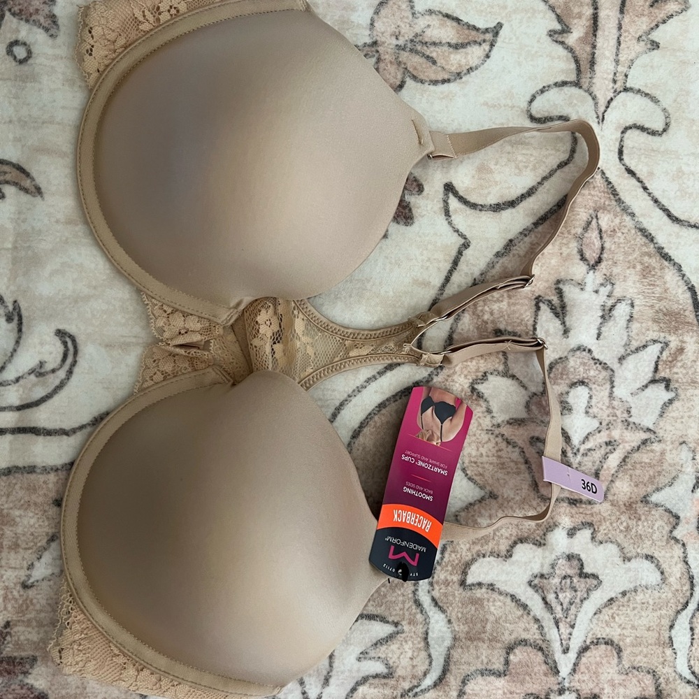 Maidenform Nude Lace-Back T-Shirt Bra